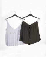 Σορτς βαμβακερο one size &  μπλουζα  βαμβακερη one size